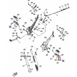 Boulon de cale pied Yamaha YBR250 2007 2011