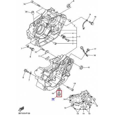 Plot fileté droit Yamaha YZ250 2006 2013 WR250 2008 2013