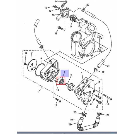 Joint spy de pompe à eau Yamaha XF50 2007 2009 YN50 2009 2012