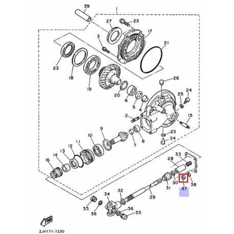Écrou d'arbre de transmission Yamaha XN125  2000 2002 YP150 2001 2002 