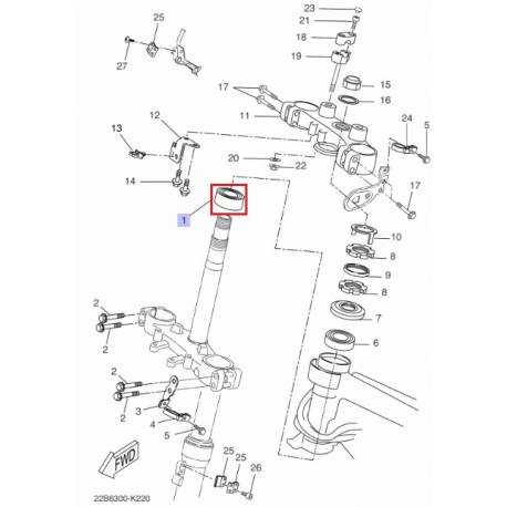 Roulement de direction CW50 2003 2013 YQ50 2008 2012 Yamaha