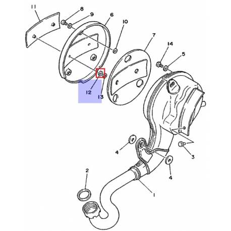 Rondelle plate échappement LB50 1988 1990 Yamaha