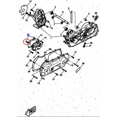 Goujon d'assemblage de carter XT600 1986 2002 SRX 600 1987