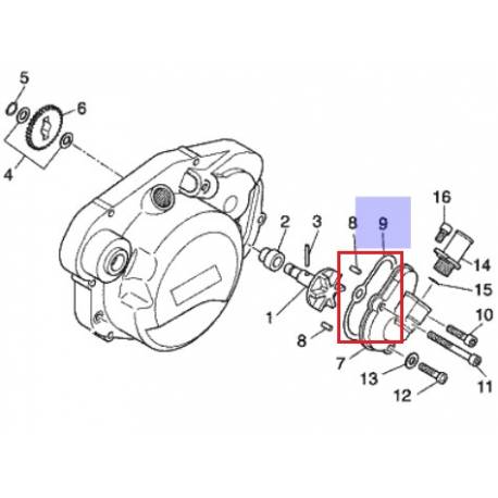Joint couvercle carter DT50 1997 2002 Yamaha