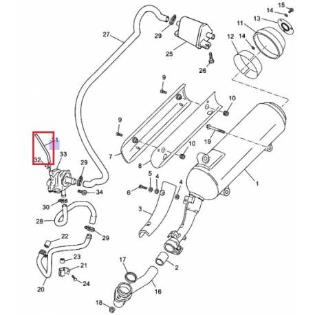 Durite de clapet YP125 2003 2009 YP180 2003 Yamaha