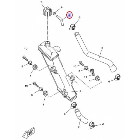 Durite de reniflard YAMAHA DT50 R/RSM 2003 à 2011