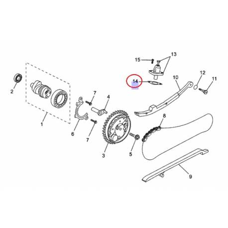 Joint carter de tendeur pour YAMAHA Xmax 125 2006 à 2013