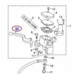 Levier de Frein AV pour Yamaha Xmax 125 06-13, Xmax 250 05-13, Xcity 125 08-12, Xcity 250 07-13