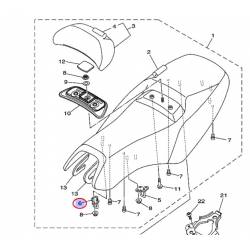 Crochet de selle pour YAMAHA Tmax 500 2008 à 2011 et Tmax 530 2012-2013