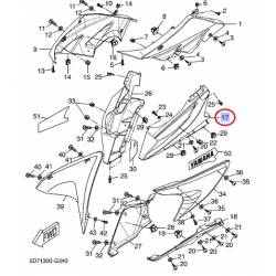 Cache inférieur avant gauche noir mat pour YAMAHA YZF-R125  2008 à 2013