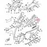 Cache inférieur avant gauche noir mat pour YAMAHA YZF-R125  2008 à 2013