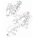 Garde boue arrière complet gris mat pour YAMAHA YZF-R1 2009 à 2013