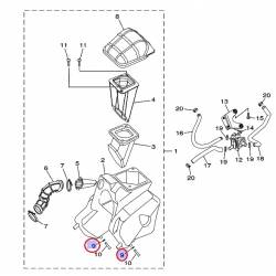 Bride de durite d'admission pour YAMAHA DT50 R/SM 2003 à 2013 et XT125 R/X 2005 à 2008