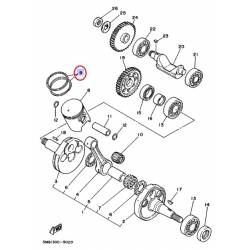 Jeu de segment cote réparation 0.50 mm O/S pour YAMAHA DT125 R/X/SM 1998 à 2006