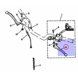 Levier d'embrayage pour Yamaha RD80 de 1982