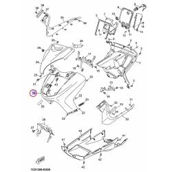 Face avant gris clair pour Yamaha Xmax 125 2005 à 2006 et Xmax 250 2005 à 2006