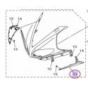 Cache tête de fourche noir brillant pour Yamaha YZF-R1 2009 à 2011