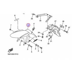 Garde boue avant bleu métal pour Yamaha FZ6 et FZ6 Fazer 2007 à 2009