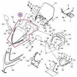 Couvercle support pare brise pour Yamaha Tmax 500 de 2008 à 2011