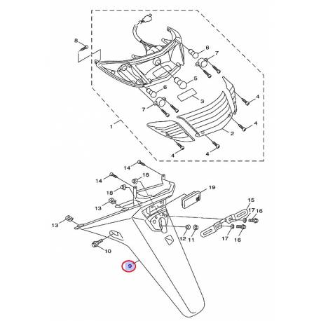 Support immatriculation pour Yamaha Cygnus 125 07-12