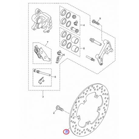 Disque de frein Arrière pour Yamaha Xmax 125 05-13 et Xmax 250 05-13