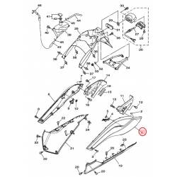 Cache Latérale Boomerang Gris clair Gauche pour Yamaha Tmax 500 08-11