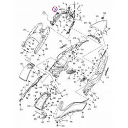 Cache sous Feu Arrière Noir Brillant pour Yamaha Tmax 530 de 2012 à 2014