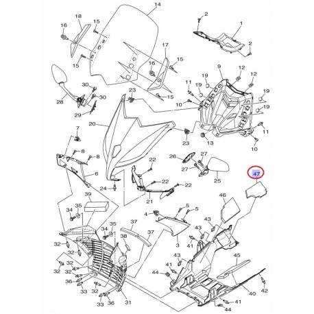 Mousse Amortisseur d’intérieur de Pare Boue pour Yamaha Tmax 530 de 2012 à 2014 