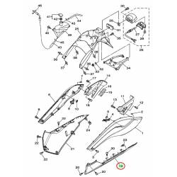 Bas de caisse Gauche Noir Brillant pour Yamaha Tmax 08-11