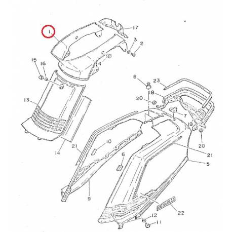 Carénage sous selle pour Yamaha Beluga CV 80 