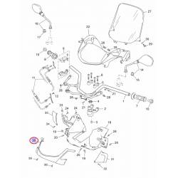 Cache Couvercle Guidon Noir Brillant pour Yamaha Xmax 125 et 250 de 2005 à 2009