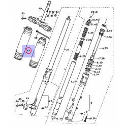Soufflet de fourche rouge pour Yamaha XTZ 600 de 1988 à 1990 et XTZ 500 de 1988 à 1989