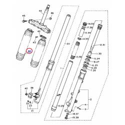 Souflet de fourche Vert pour Yamaha DT125R de 1988 à 1993