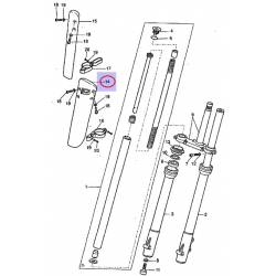 Cache protection de fourche Gauche Rouge pour Yamaha DT 50 R/L de 1997 à 2002