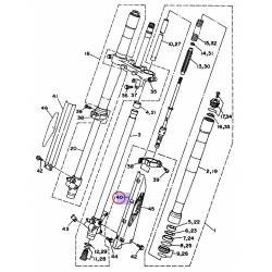 Cache protection de fourche Gauche Blanc pour Yamaha YZ 80 de 1993 à 2001