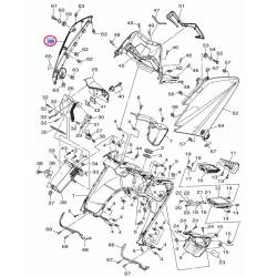 Cache Avant Droit Noir Brillant pour Yamaha Tmax 530 de 2012 à 2014