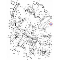 Cache Avant Gauche Noir Brillant pour Yamaha Tmax 530 de 2012 à 2014