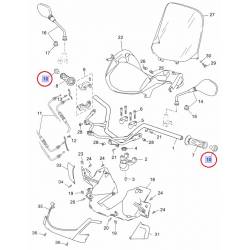 Embout de guidon pour Yamaha Xmax 125 06-09 et Xmax 250 05-09