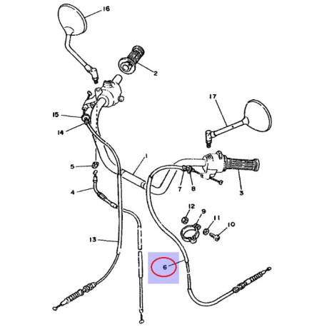 Cable d'embrayage pour Yamaha SR 125 de 1989
