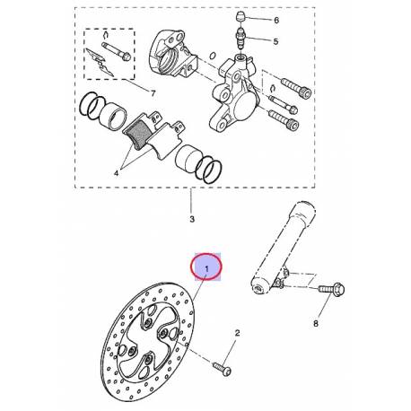 Disque Avant pour Yamaha Teo's 125 de 2000 à 2002