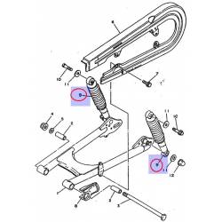Amortisseur arrière pour Yamaha SR 125 de 1998 à 2000