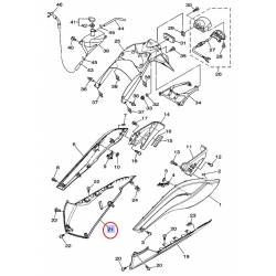Bas de caisse droit gris clair brillant pour Yamaha Tmax 500 de 2008 à 2011