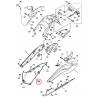 Bas de caisse droit gris clair brillant pour Yamaha Tmax 500 de 2008 à 2011
