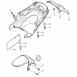 Garde boue avant noir mat pour Yamaha Slider 50 de 2001 à 2013