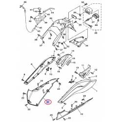 Bas de caisse gris mat droit pour Yamaha Tmax de 2008 à 2011