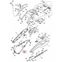 Bas de caisse gris mat droit pour Yamaha Tmax de 2008 à 2011
