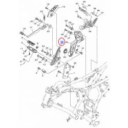 Platine repose pied piloté coté droit pour Yamaha MT-07 de 2014
