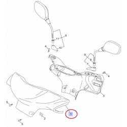 Cache guidon gris mat Yamaha Neo's 50 de 2011 à 2014