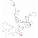 Cache guidon gris mat Yamaha Neo's 50 de 2011 à 2014