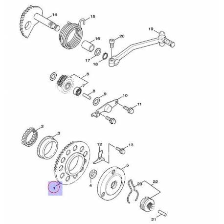 Roue libre de démarreur pour Yamaha Cygnus 125 de 2004 à 2012